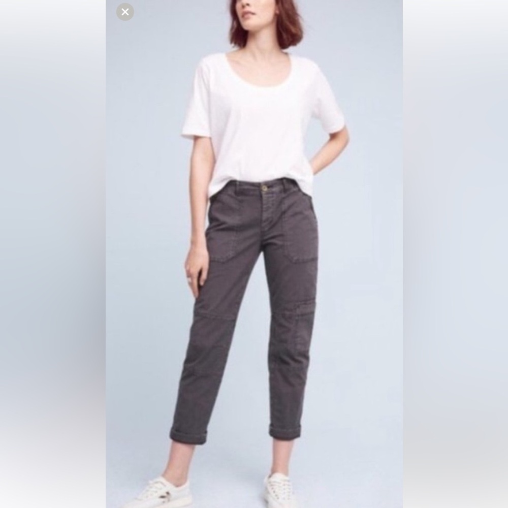 Anthropologie Hei Hei The Wanderer Slate Grey Cotton Blend Pants size 29